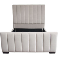 Diamond Sofa Tufted Queen Bed in Light Gray