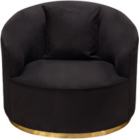 Diamond Sofa Raven Chair in Black Suede Velvet