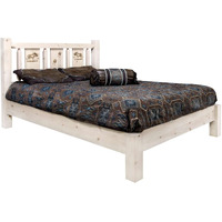 Montana Woodworks Moose Design Engraved Platform Bed (Twin 81 in. L x 46 in. W x 47 in. H (178 lbs.))