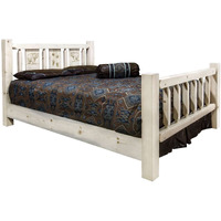 Montana Woodworks Bear Design Laser Engraved Bed (Full 87 in. L x 60 in. W x 47 in. H (188 lbs.))