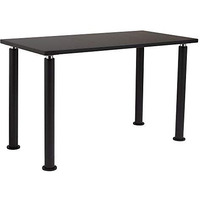 National Public Seating 60 L x 24 W Designer Height Adjustable School Science Lab Utility Table with Phenolic Top - Black