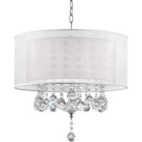 Chic Silver Ceiling Lamp with Crystal Accents and Silver Shade