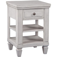 American Woodcrafters Salter Path Oyster White Wood 1-Drawer Storage Farmhouse Nightstand