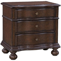 American Woodcrafters Rodanthe Tobacco Brown 3-Drawer Traditional Style Wood Nightstand