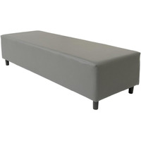 HomeRoots 530614 72 in. Gray & Black Upholstered Faux Leather Bench