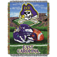 Northwest NCAA East Carolina Pirates Unisex-Adult Woven Tapestry Throw Blanket, 48  x 60 , Home Field Advantage