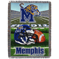 Northest NCAA Memphis Tigers Unisex-Adult Woven Tapestry Thro Blanket, 48  x 60 , Home Field Advantage