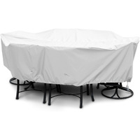 KoverRoos Weathermax 11462 Supersize High Back Dining Set Cover, 140 by 80 by 36-Inch, White