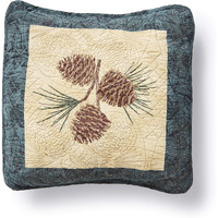 Donna Sharp Throw Pillow - Cabin Raising Pine Cone Lodge Decorative Throw Pillow with Pine Cone Pattern - Square