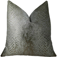 Plutus Brands Plutus Hidden World Silver Handmade Throw Pillow, 24  x 24