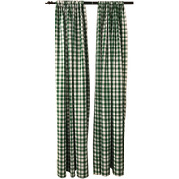 LA Linen Polyester Gingham Checkered Backdrop 58 by 96-Inch, Green/White, 2 Peice