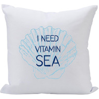 Creative Gifts International PILLOW 16X16 I NEED VITAMIN SEA