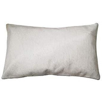 HomeRoots Kitchen Decorative Cowhide Pillow with Hidden Zipper Closure - 12  x 20  x 5 , Off White