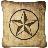 Donna Sharp Throw Pillow - Wood Patch Lodge Decorative Throw Pillow with Star Print - Square