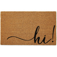 DII Greetings Collection Natural Coir Doormat, 17x29, Hi!