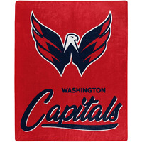 Northwest NHL Washington Capitals Unisex-Adult Raschel Throw Blanket, 50  x 60 , Signature