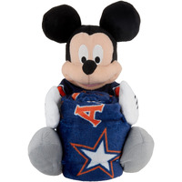 Northwest The Company NCAA Auburn Tigers Character Hugger Pillow & Silk Touch Throw Blanket Set, 40  x 50 , Mickey Mouse