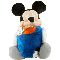 Northest The Company NBA Milaukee Bucks Character Hugger Pillo & Silk Touch Thro Blanket Set, 40  x 50 , Mickey Mouse