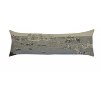 HomeRoots Cream 45  White Hawaii Daylight Skyline Lumbar Decorative Pillow