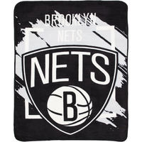 Northwest NBA Brooklyn Nets Micro Raschel Throw Blanket, 46  x 60 , Dimensional Legacy