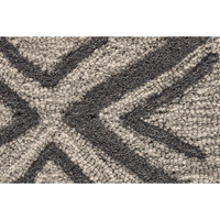 HomeRoots 511839 5 x 8 ft. Black Gray & Taupe Wool Geometric Hand Tufted Handmade Stain Resistant Rectangle Area Rug