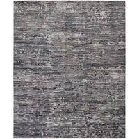 HomeRoots 513349 4 x 6 ft. Blue & Gray Wool Abstract Hand Knotted Rectangle Area Rug