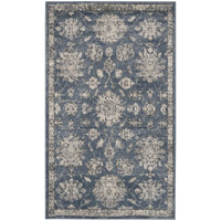 HomeRoots 480261 3 x 5 ft. Blue & Beige Oriental Power Loom Non Skid Rectangle Area Rug