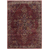 HomeRoots 510043 3 x 5 ft. Red & Gold Oriental Power Loom Stain Resistant Rectangle Area Rug