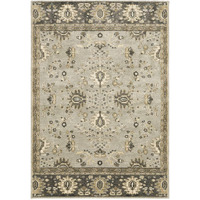 HomeRoots 508848 6 x 9 ft. Gray Brown Tan & Beige Oriental Power Loom Stain Resistant Rectangle Area Rug