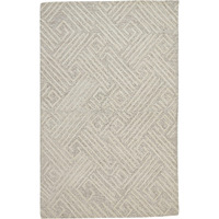 HomeRoots 511864 8 x 11 ft. Tan & Ivory Wool Geometric Hand Tufted Handmade Stain Resistant Rectangle Area Rug