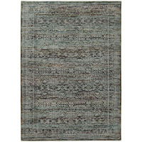 HomeRoots 510016 3 x 5 ft. Blue & Purple Oriental Power Loom Stain Resistant Rectangle Area Rug