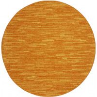 HomeRoots 479856 4 x 4 ft. Sunburst Non Skid Indoor & Outdoor Round Area Rug