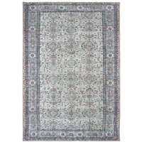 HomeRoots 509797 8 x 11 ft. Ivory & Blue Oriental Power Loom Stain Resistant Rectangle Area Rug