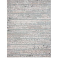 HomeRoots 515905 9 x 12 ft. Blue Abstract Distressed Rectangle Traditional Area Rug