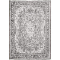 HomeRoots 509791 8 x 10 ft. Gray Oriental Power Loom Stain Resistant Rectangle Area Rug