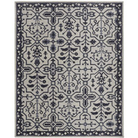 HomeRoots 513676 9 x 12 ft. Taupe & Gray Wool Floral Hand Tufted Handmade Stain Resistant Rectangle Area Rug