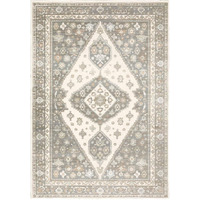 HomeRoots 508551 4 x 6 ft. Gray Pink & Brown Oriental Power Loom Stain Resistant Rectangle Area Rug