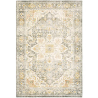 HomeRoots 509669 8 x 10 ft. Gray Gold Orange & Ivory Oriental Power Loom Stain Resistant Rectangle Area Rug