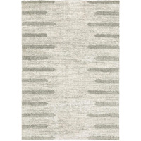 HomeRoots 510863 8 x 11 ft. Ivory & Gray Geometric Shag Power Loom Stain Resistant Rectangle Area Rug