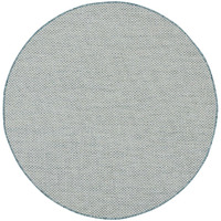 HomeRoots 522004 4 ft. Blue Geometric Power Loom Round Area Rug