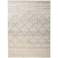 HomeRoots 515570 2 x 3 ft. Ivory Tan & Gray Geometric Hand Knotted Rectangle Area Rug