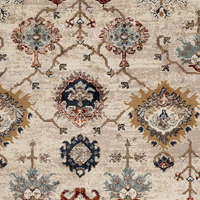 HomeRoots 531774 2 x 3 ft. Beige Oriental Power Loom Rectangle Area Rug