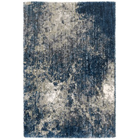 HomeRoots 507833 5 x 8 ft. Blue & Gray Abstract Shag Power Loom Stain Resistant Rectangle Area Rug