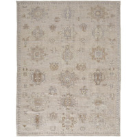 HomeRoots 514991 4 x 6 ft. Tan & Brown Floral Hand Knotted Stain Resistant Rectangle Area Rug