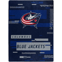 NORTHWEST Company NHL Digitize Design Plush Raschel Thow Blanket, 60 x80  (Columbus Blue Jackets)