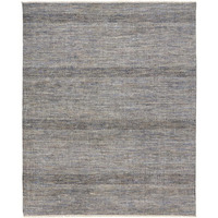 HomeRoots 513877 10 x 13 ft. Silver Wool Striped Hand Knotted Rectangle Area Rug