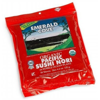 Emerald Cove Organic Pacific Sushi Nori - Toasted - Silver Grade - 10 Sheets - Case of 6