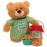 Gift Basket Drop Shipping Get Well Soon Teddy Bear and Cookie Pail