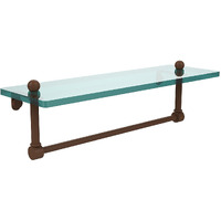 Allied Brass Glass Vanity Shelf with Integrated Towel Bar