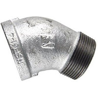 B & K Street Elbow Malleable Galvanized Iron 2   Fip X 2   Mip 45 Deg.